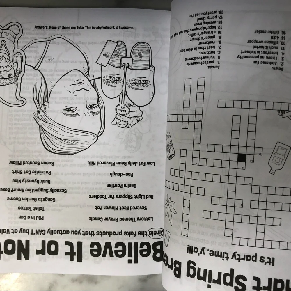 Humorous Adult Coloring Activity book The People of Walmart Rolling Back